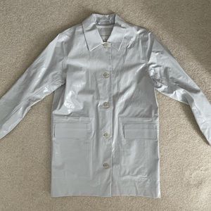Babaton Maven oversized trench rain coat size XS. Very light grey in color